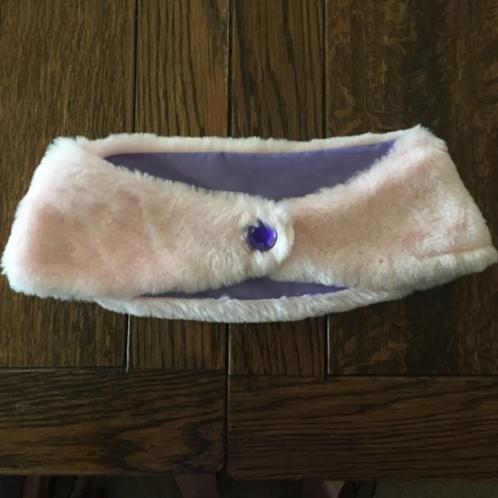 Faux fur pink wrap for Girls